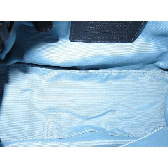 Coach Soho Midnight Blue Tweed & Suede Leather Sequin East West Satchel 10071 - Picture 14 of 16